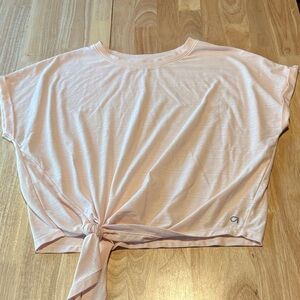 Soft Pink Tie-Front Tee